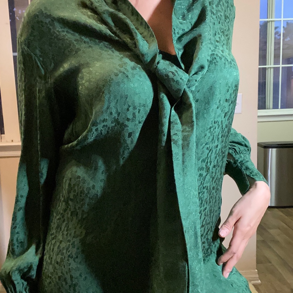 Green casual dress